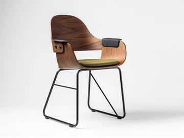 SHOWTIME NUDE - Sled base chair with armrests by BD Barcelona Design - view 2